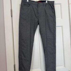 Zara Man Tweed-Look Gray Dress Trousers